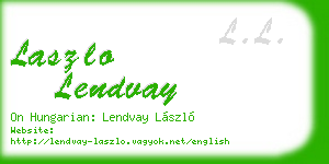 laszlo lendvay business card